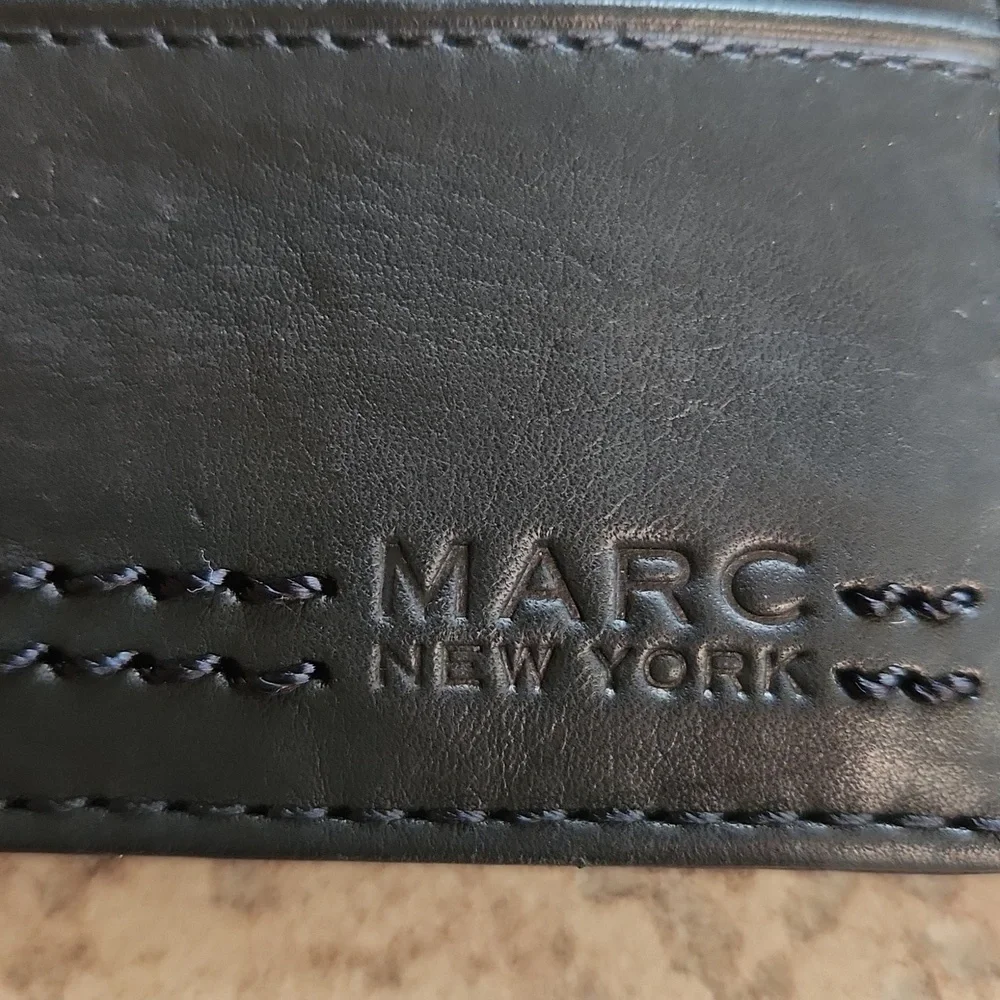Marc New York Brown Leather Card Holder